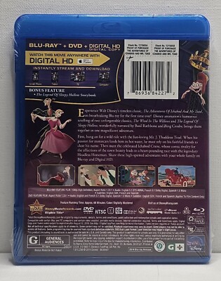 DISNEY THE ADVENTURES OF ICHABOD AND MR. TOAD BLU-RAY DVD 2-DISC