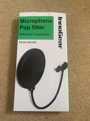 Mikrofon Pop Filter schwenkbar mit doppellagigem InnoGear Windschutz Schallschutz