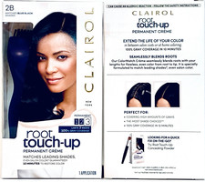 2 Boxes Clairol Root Touch Up 2B Blue Black 10 Min Permanent Color Cream