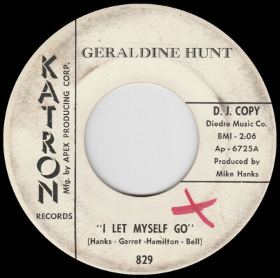 Geraldine Hunt - I Let Myself Go (7'', Promo)