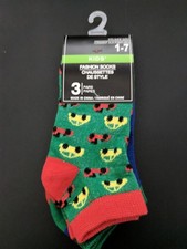 3 pack Kids childrens boys socks size 1-7 NEW