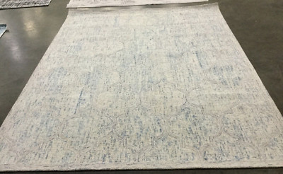 IVORY / LIGHT BLUE 8' X 10' Broken Thread Rug Reduced Price 1172655633 ABT474B-8