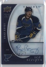 2008-09 Upper Deck Trilogy Ice Scripts Brad Boyes #IS-BB Auto 2a8