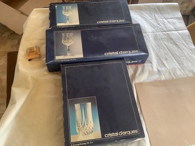 Vintage Cristal DArques France Genuine 24% Lead Crystal 3 sets of 6