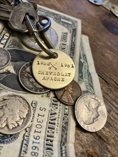 1958 - 1961 CHEVROLET APACHE Truck Brass Key Fob ‘57