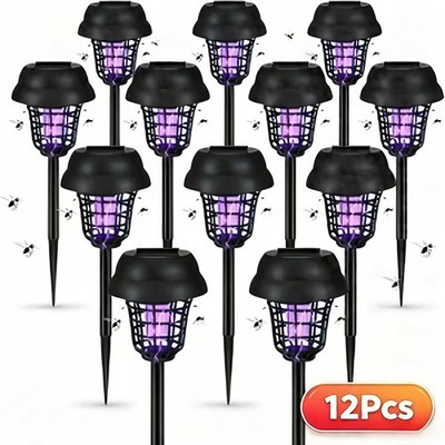 8/12pcs Solar Insect Killer, Outdoor Mosquito Zapper
