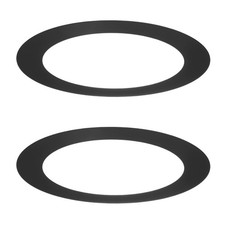 2-Pack 5.9" ID 8.1" OD Steel Goof Rings for 6 Inch Recessed Lights, Black