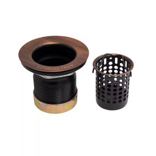 Sinksense Jr. Basket Strainer Drain with Removable Basket in Antique Copper