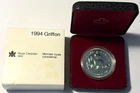 1994 Griffon Ship Royal Canadian Mint Proof Silver Dollar in OGP COA! Free Ship!