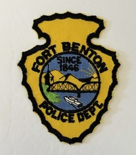 VINTAGE MONTANA MT FORT BENTON POLICE DEPT PATCH CHOUTEAU COUNTY #KP