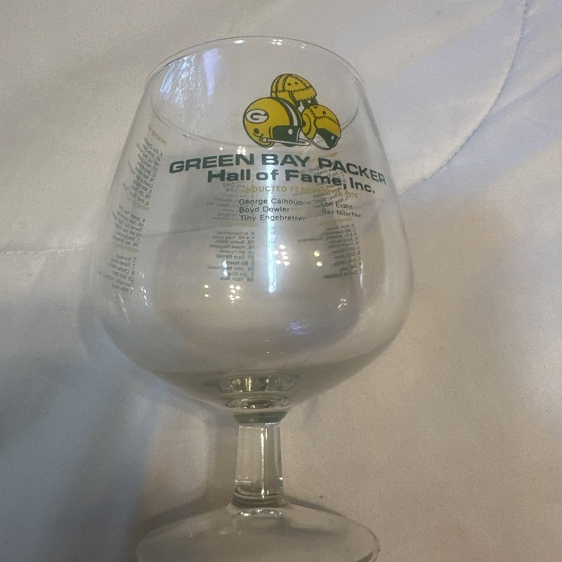 1978 Vintage Green Bay Packers Hall of Fame Glass