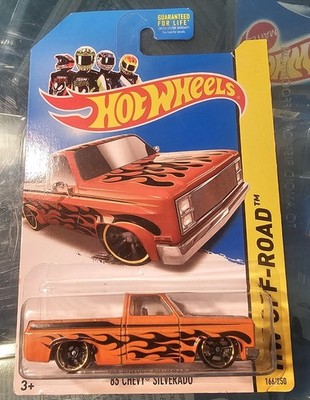 Hot Wheels 2013 Off-Road 83 Chevy Silverado Orange Flames In