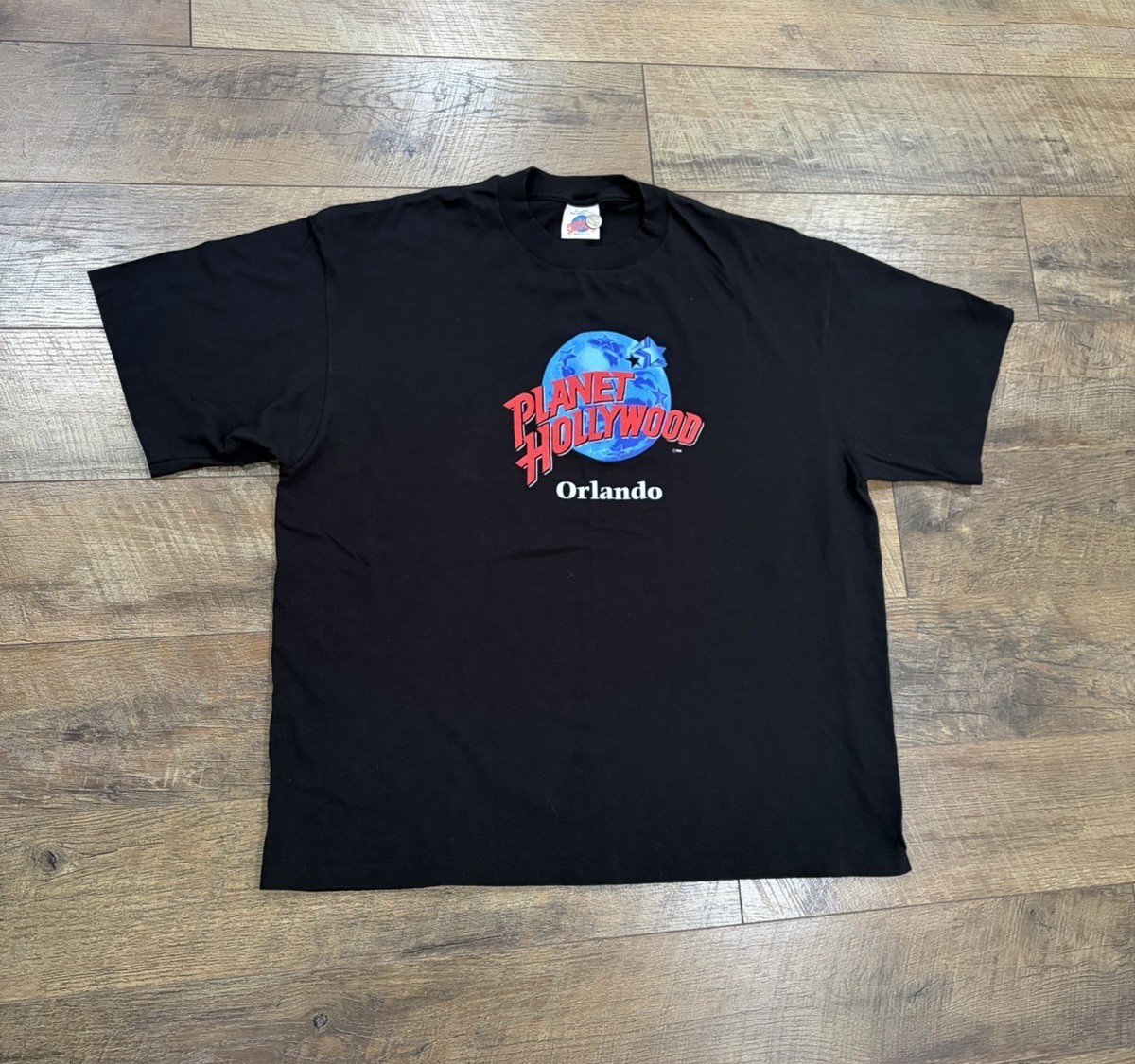Vintage 90s Planet Hollywood Orlando, Florida Graphic Tee Black XXL Made In USA