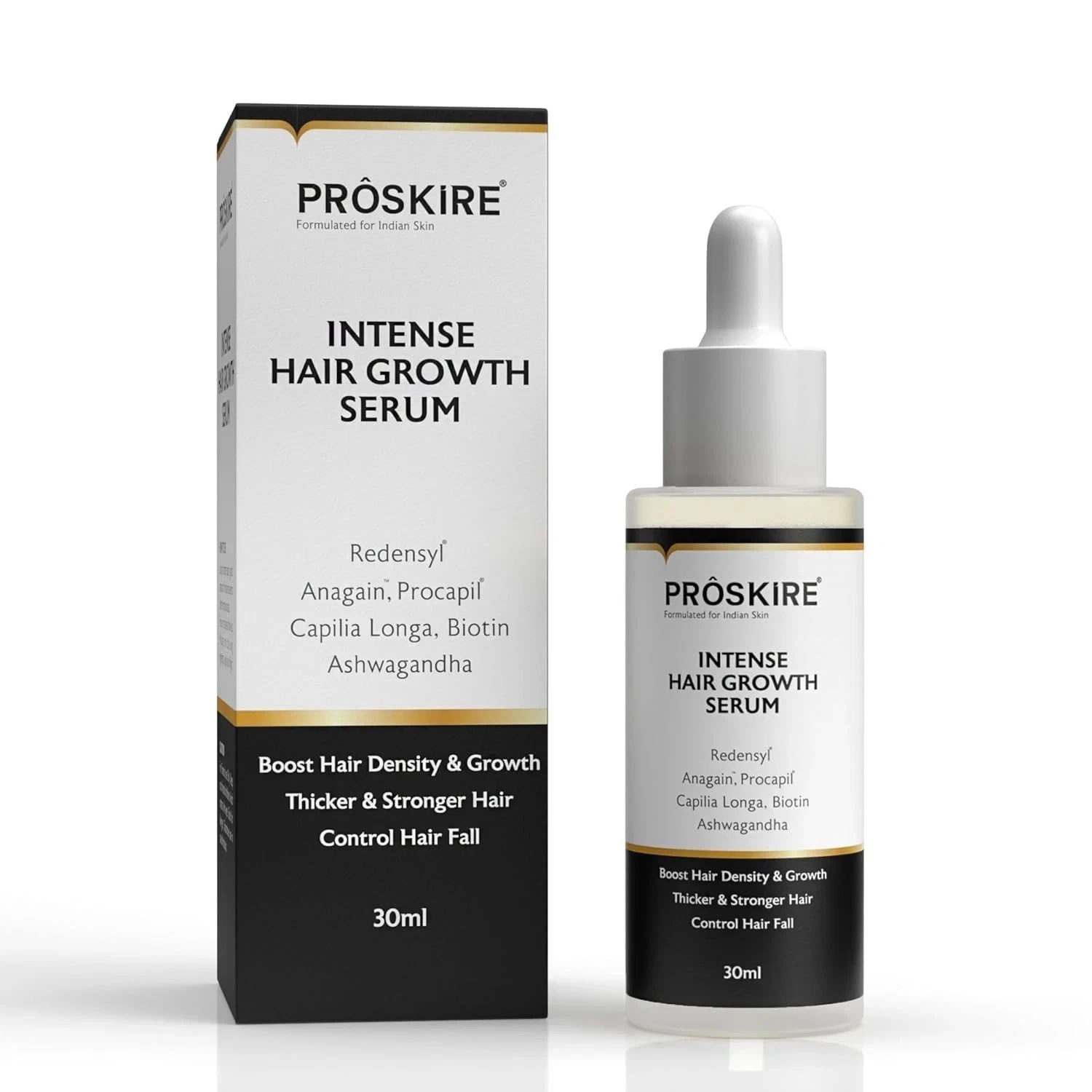 2 x Proskire Intense Hair Growth Serum With Redensyl, 30ML