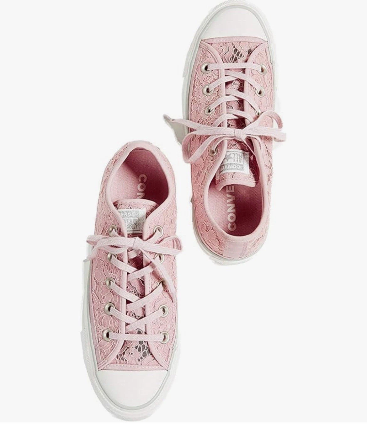 Sneakers basse Converse Chuck Taylor All Star rosa pizzo taglia 7 nuove