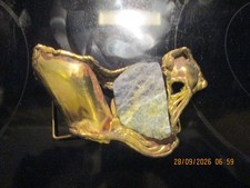 Vintage Handmade Brutalist Brass CooperBelt Buckle 1970s Abstract Modernist