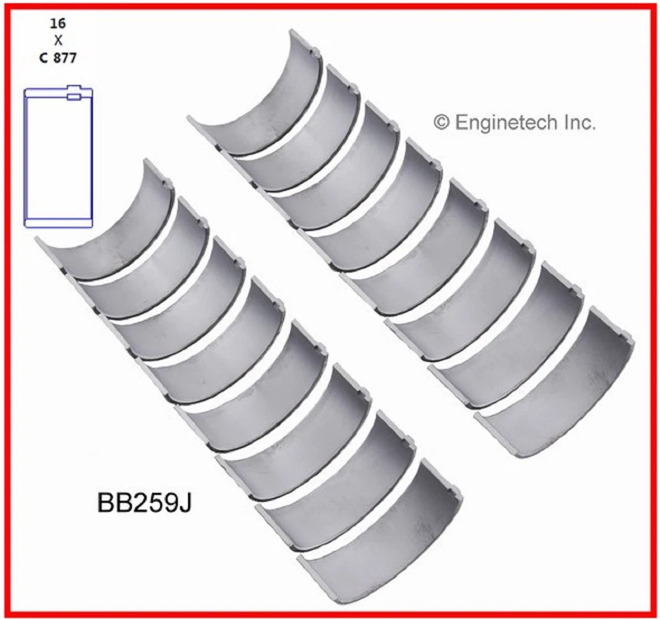 Удилище и основные подшипники Ford 7.3 DI Power Stroke Diesel Enginetech 1994 - 2003 - Изображение 4 из 4