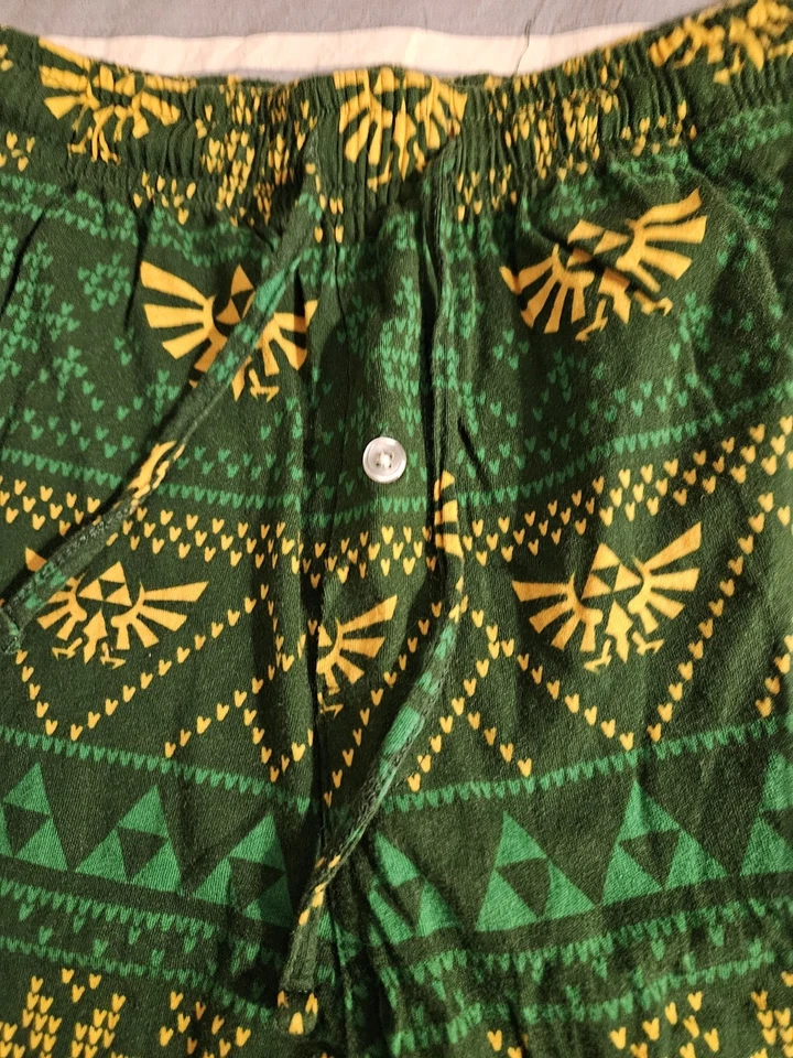 The Legend Of Zelda Nintendo Videojuego Pijama Salón Pantalones Patrón Vacaciones Talla S Foto 2 de 4