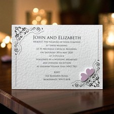 10 Wedding Invitations Evening Invites Personalised & Handmade with Envelopes 