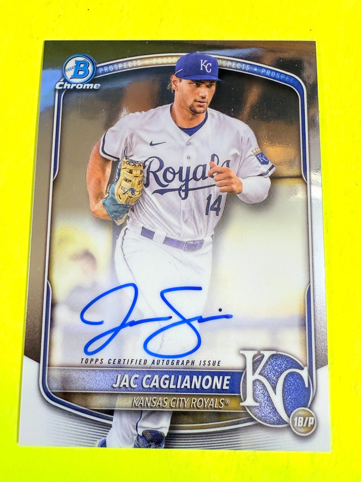 DA104939 2025 Bowman Chrome Prospect Autograph  #CPAJCA Jac Caglianone RC AUTO