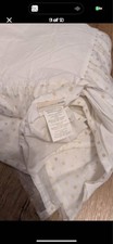 Pottery Barn Kids Twin Duvet Cover White/Gold Polka Dot Button Closure