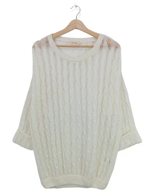 AMERICAN VINTAGE Pull en crochet Dames Pull T EU 34 blanc style décontracté - Photo 1/4