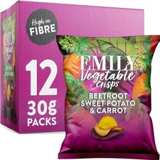 EMILY Veg Crisps Rainbow Roots | All Natural Vegetable Crisps | No Added Sugar,