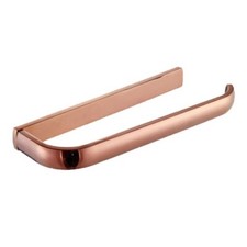 Bathroom Accessory Brass Single Hand Towel   Rail Holder Rose Gold 295mm