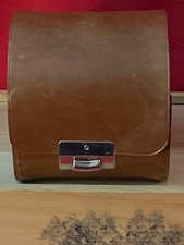 Shoe Shine Travel Kit Genuine Leather Brush and Cloth Made in England Vintage