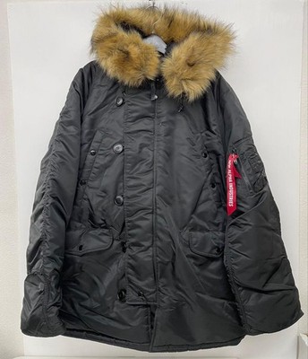 Alpha Industries N-3B MJ Military Parka Black M Used