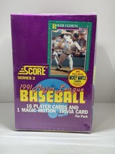 1991 Score MLB Baseball Series 2 Wax Box –FACTORY SEALED – Mickey Mantle Chance