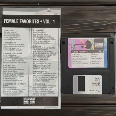 Female Favourites Vol.1 - Midi Song Files Floppy Disk