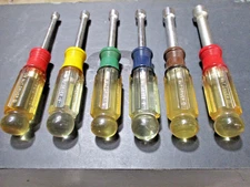 Craftsman USA Standard 6 Pc Nut Driver Set 1/4, 5/16, 11/32, 3/8, 7/16, 1/2-USA