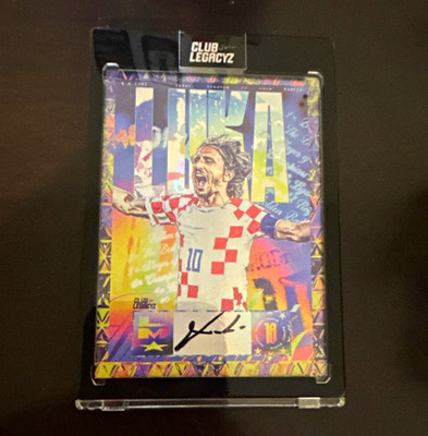 Club Legacyz Luka Modric Croatia Flames of Vatreni Rainbow Pulse Auto 037/100