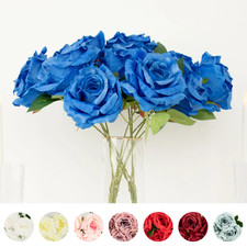 2 Bushes 17" Premium Silk Roses Artificial Flowers Bouquets Party Decorations