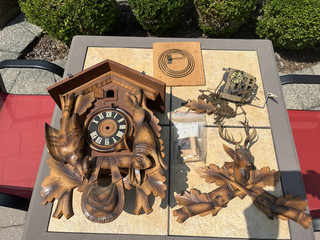 Vintage Germany Cuckoo Clock for Parts Or Repair Selling As Is