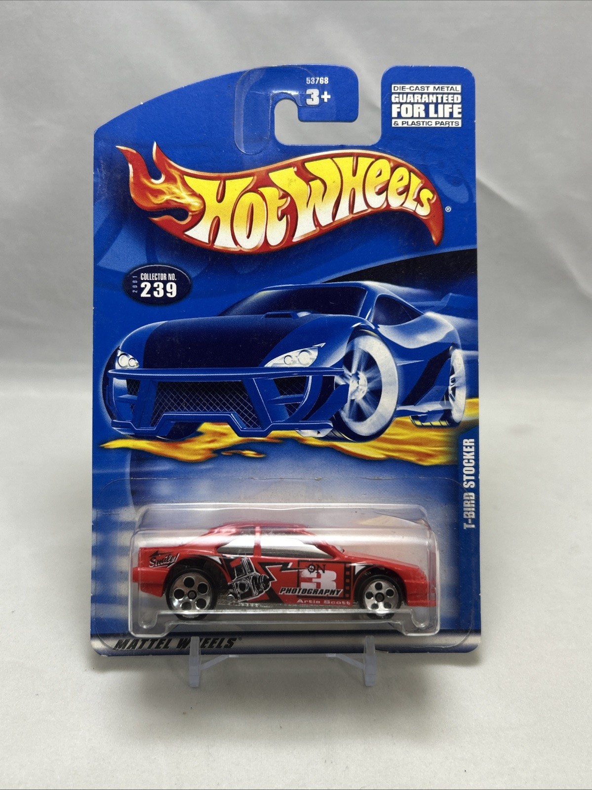 Hot Wheels T-Bird Stocker #239 Red Die-Cast Car 2001