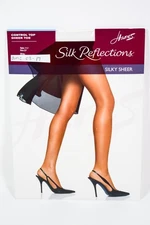 1 Pair Hanes Silk Reflections SIlky Sheer Control Top Pantyhose WHITE 717 Sz EF