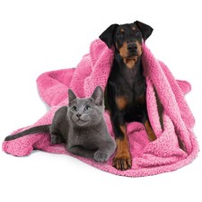 Large Pet Blankets,Super Soft Warm Plush Sherpa Snuggle Dog  Cat Blanket
