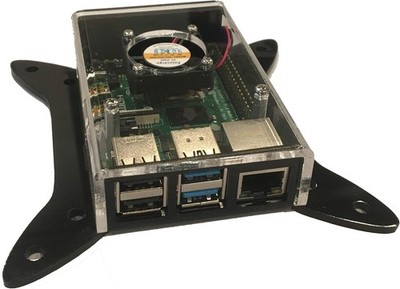 VESA Mount Case for Raspberry Pi 4 with Fan Black 