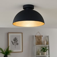 Deckenleuchte Deckenlampe Esszimmerleuchte Design 1 Flammig E27 Schwarz D 31 Cm