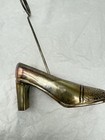 Vintage Godinger Silver Art Plated High Heel Loafer Oxfords Shoes Note Holders — photo 10