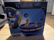 Sonic The Hedgehog 3 Ring Pool 34” D X  10” H New In Box Free Shipping