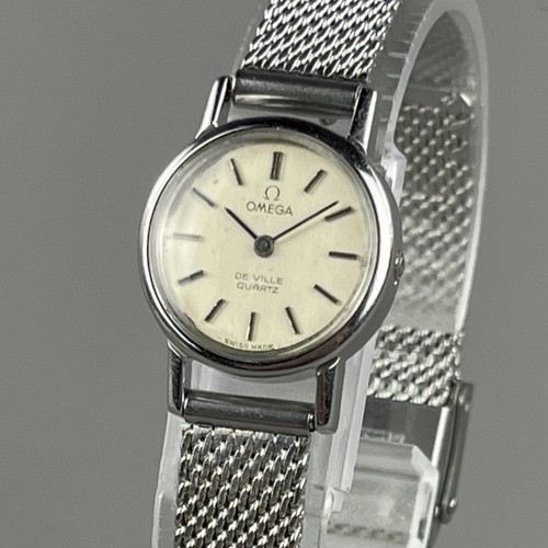 OMEGA De Ville Vintage Ladies Watch 20mm Quartz Brand New Band 5910011 Cal.1353