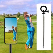 Golf Monopod Selfie Rod Extendable Pole with Spike Bracket Rack Smartphone Mount