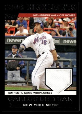 2007 Topps 2006 Highlights Game Worn Jersey Carlos Beltran #HR-C/IB