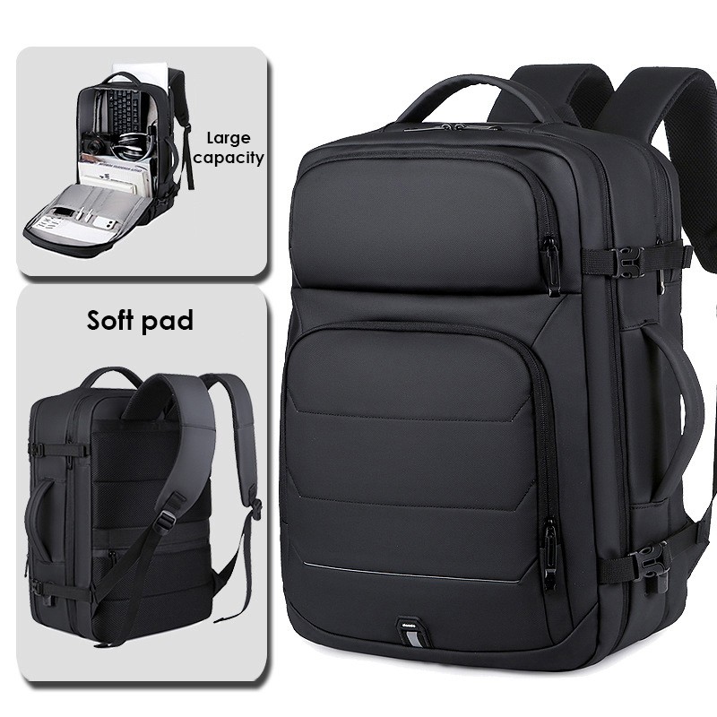 Expandable Carry On Bag For Men 15.6Inch Laptop Business Luggage Travel Backpack