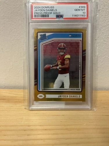 2025 Panini Donruss Jayden Daniels Gold /50  PSA 10