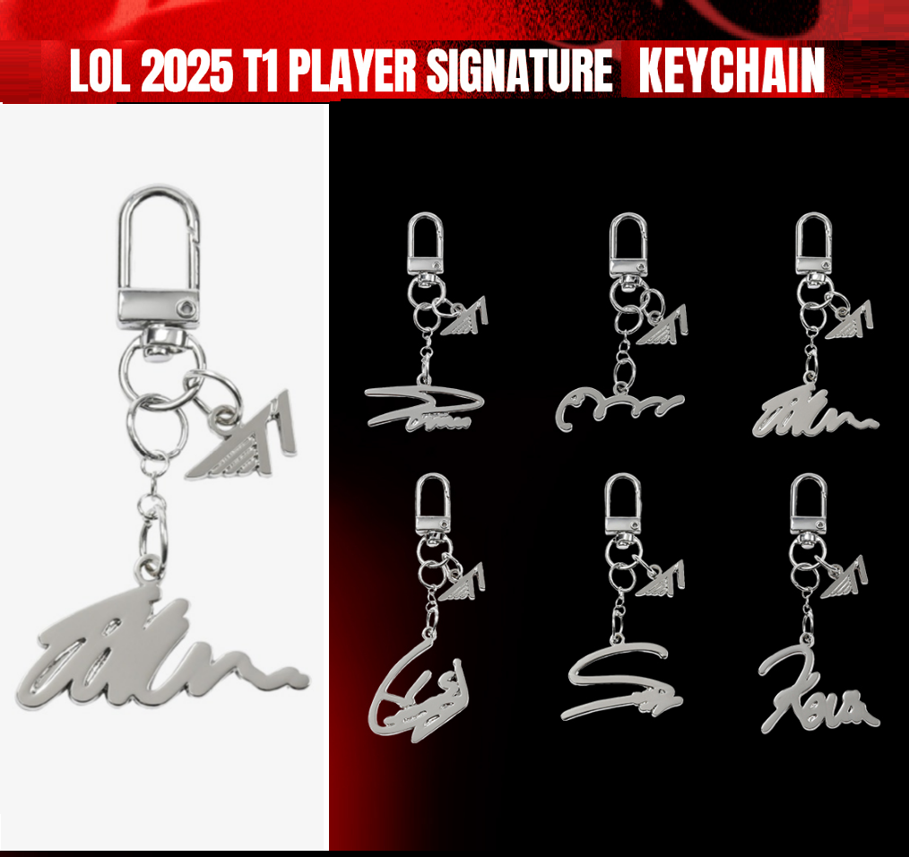 FAKER T1 Official Player SIGNATURE KEYRING 2025 League of Legends