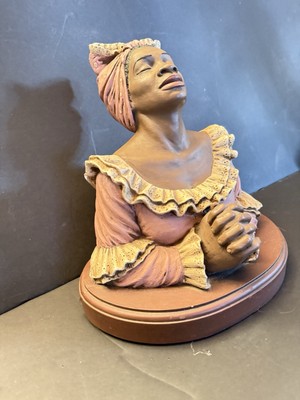 Positive Image Black Legends Norman A. Hughes 9'' Praying Slave Sculpture